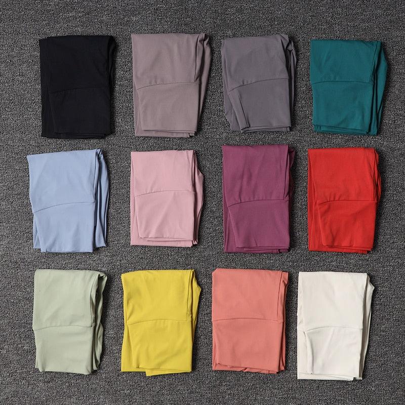 Calças De Yoga De Nylon Para Mulheres. - Amerloja