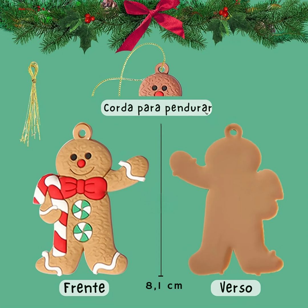 12pçs Enfeites de Bonecos Natalinos - Amer - Amerloja