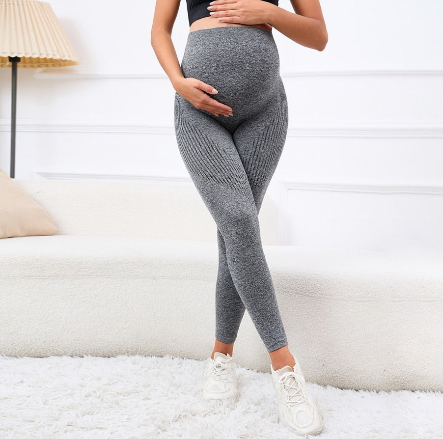 Leggings de cintura alta para maternidade. - Amerloja