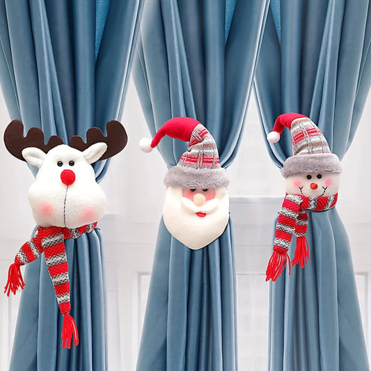 Fivela de Cortina de Natal com Boneco - Amer - Amerloja