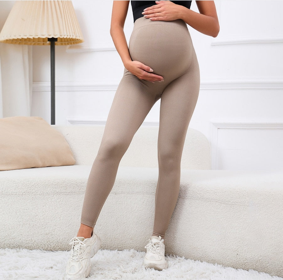 Leggings de cintura alta para maternidade. - Amerloja