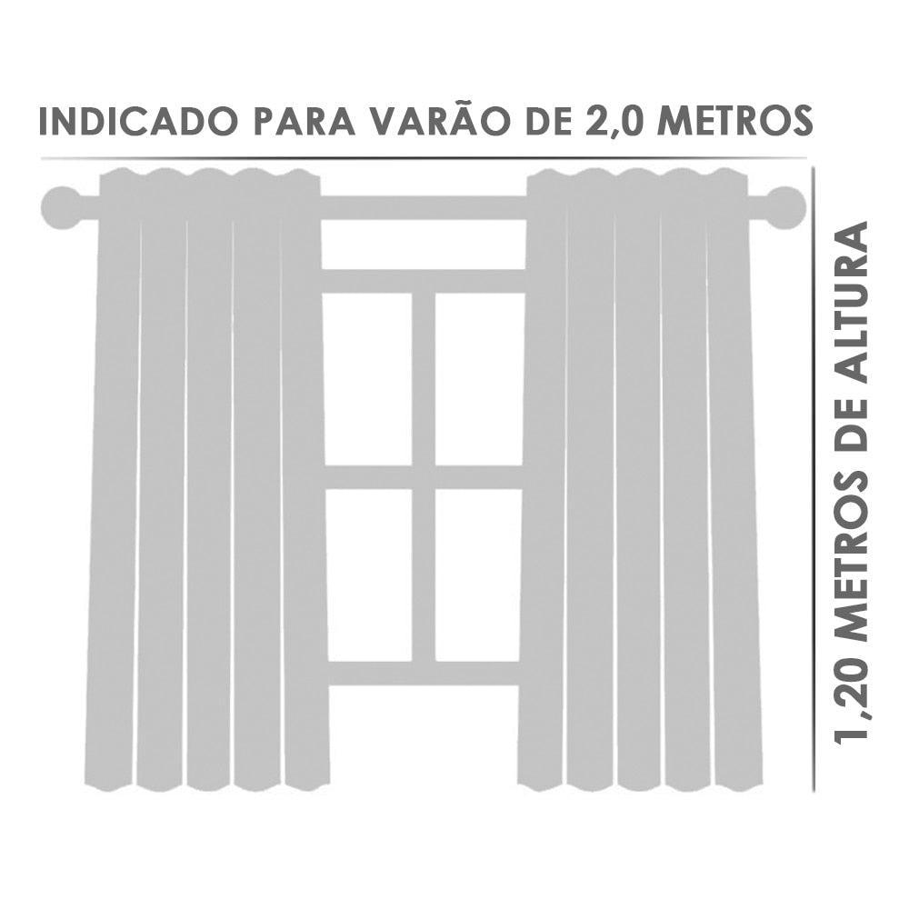 Cortina para Cozinha de Voil com Forro de Microfibra - Conforto e Beleza para o Seu Ambiente - Amerloja