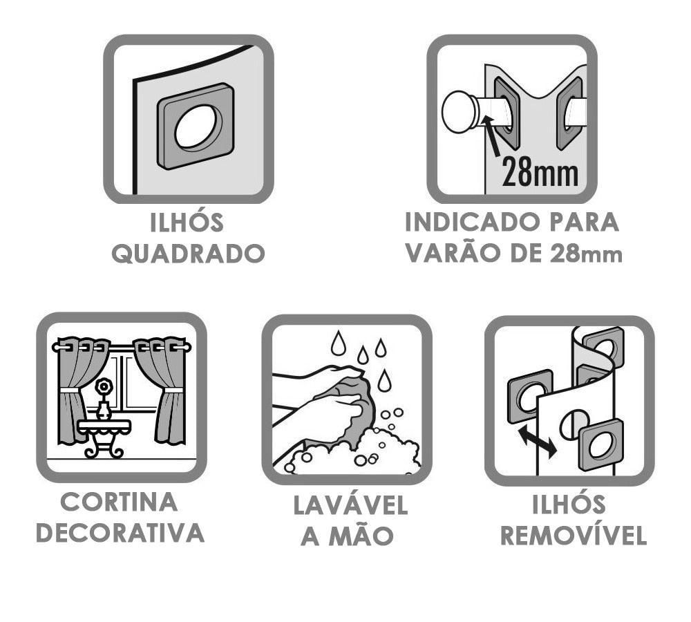 Cortina para Cozinha de Voil com Forro de Microfibra - Conforto e Beleza para o Seu Ambiente - Amerloja