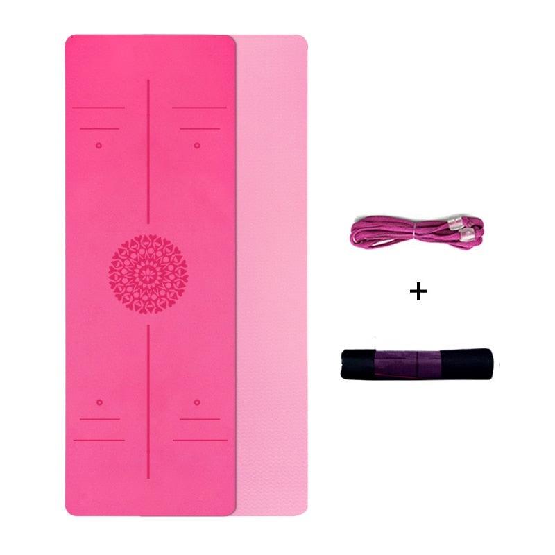 Tapete de Yoga TPE com Linha de Posição. - Amerloja
