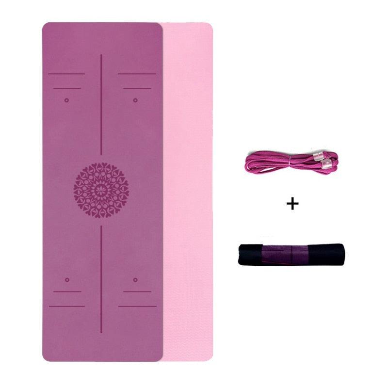 Tapete de Yoga TPE com Linha de Posição. - Amerloja