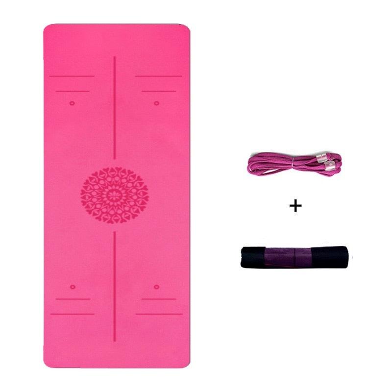 Tapete de Yoga TPE com Linha de Posição. - Amerloja