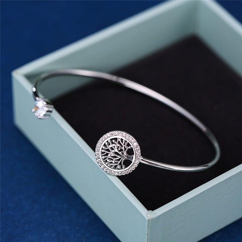 Bracelete Árvore da Vida com Cristais de Zircônia - Amerloja
