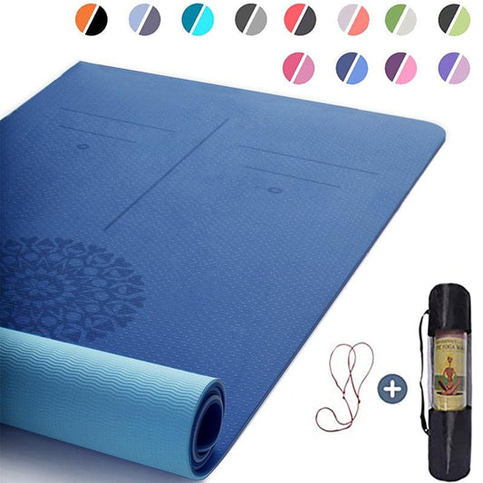 Tapete de Yoga TPE com Linha de Posição. - Amerloja