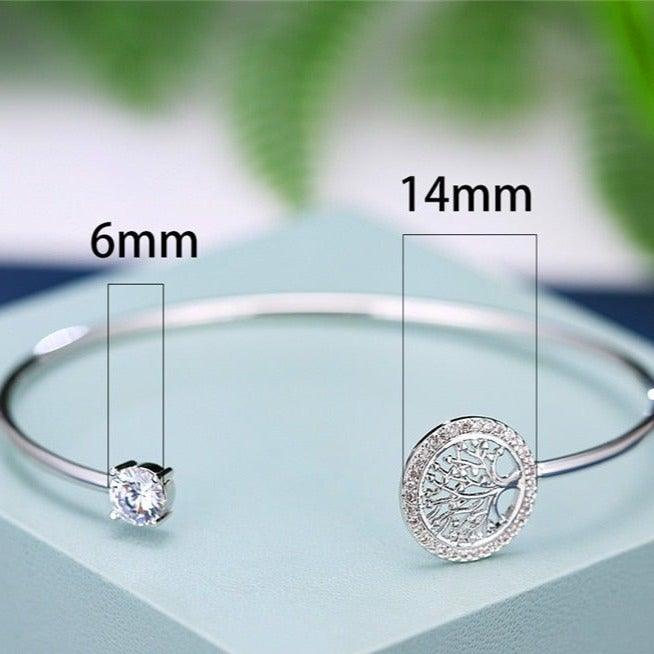Bracelete Árvore da Vida com Cristais de Zircônia - Amerloja