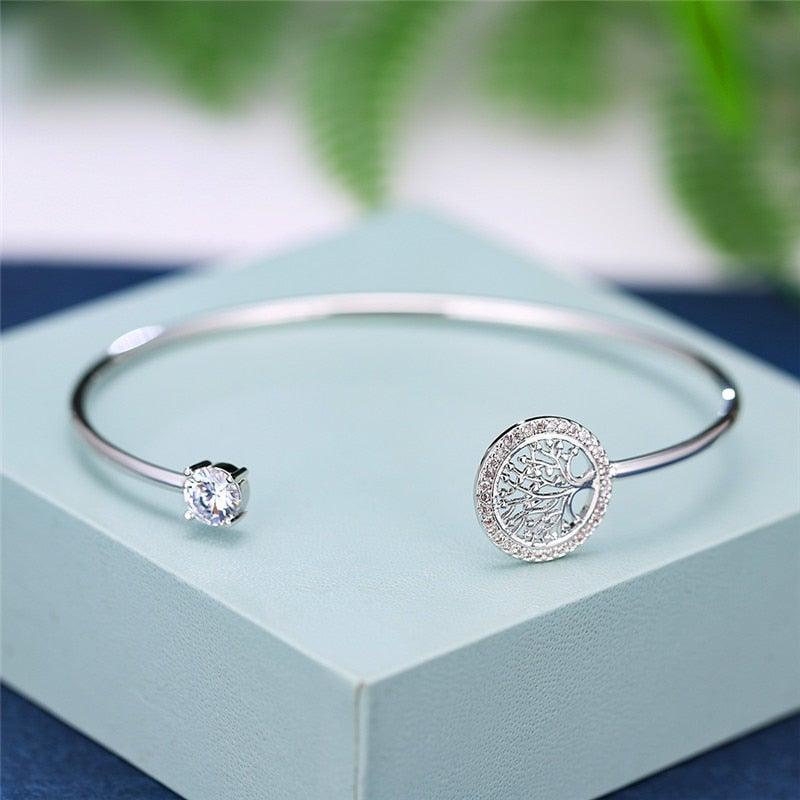 Bracelete Árvore da Vida com Cristais de Zircônia - Amerloja