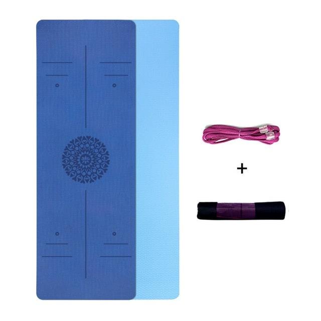Tapete de Yoga TPE com Linha de Posição. - Amerloja