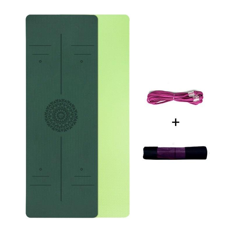 Tapete de Yoga TPE com Linha de Posição. - Amerloja