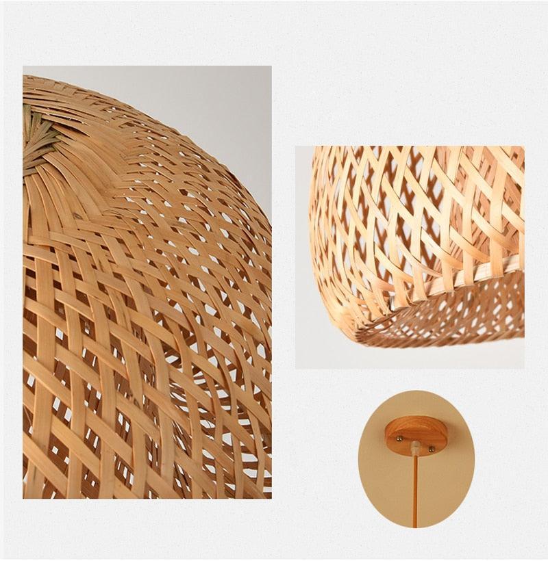 Luminária de Bambu Artesanal Para Casa - Amerloja