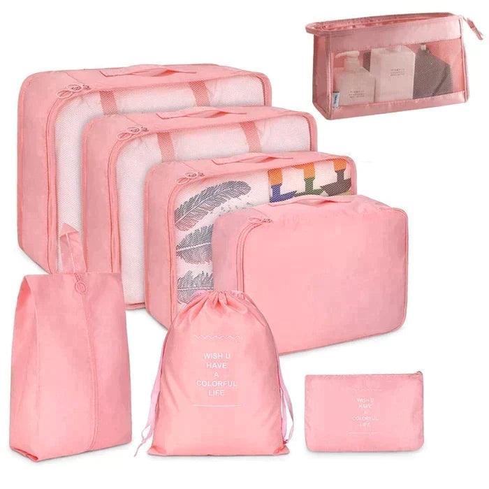 KIT 8 Bolsas Organizadoras á Prova D'água Para Viagem - Amerloja