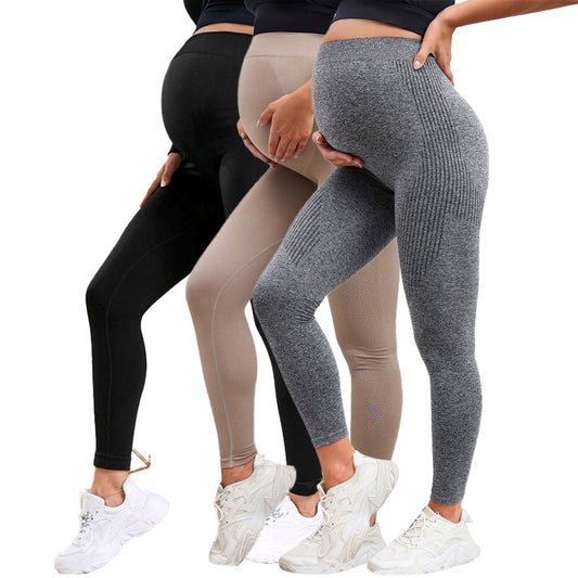 Leggings de cintura alta para maternidade. - Amerloja