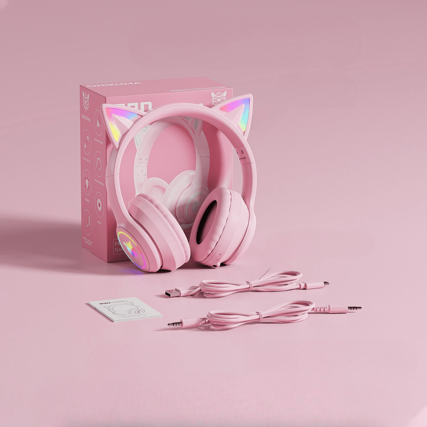 Fone de Ouvido Gatinha RGB Amer - Amerloja