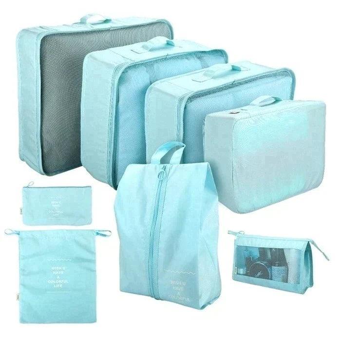 KIT 8 Bolsas Organizadoras á Prova D'água Para Viagem - Amerloja