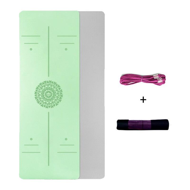 Tapete de Yoga TPE com Linha de Posição. - Amerloja
