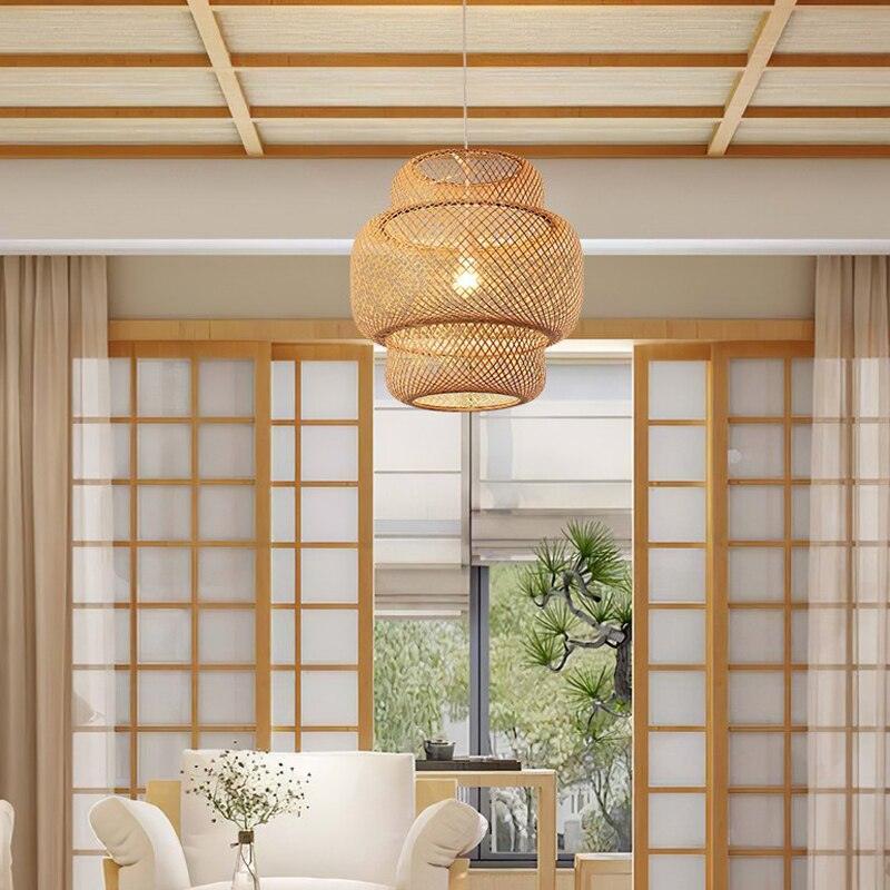 Luminária de Bambu Artesanal Para Casa - Amerloja