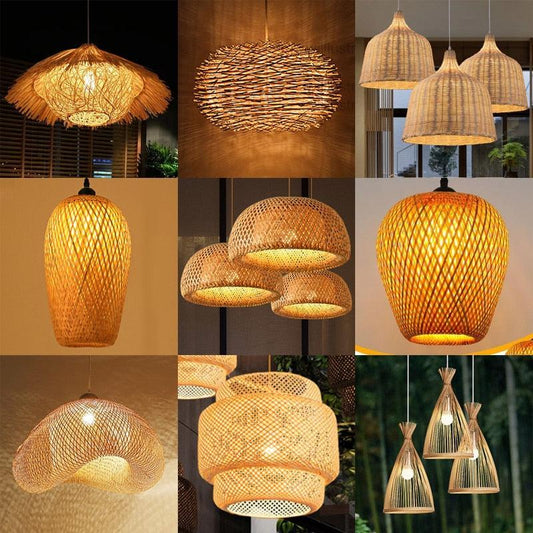 Luminária de Bambu Artesanal Para Casa - Amerloja
