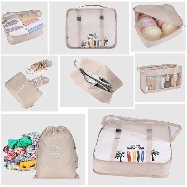 KIT 8 Bolsas Organizadoras á Prova D'água Para Viagem - Amerloja