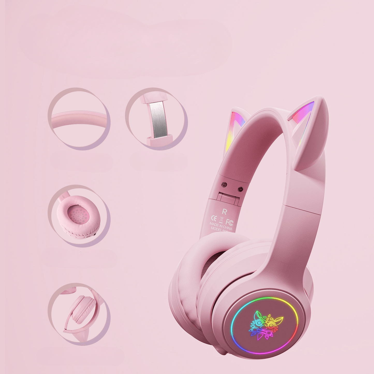 Fone de Ouvido Gatinha RGB Amer - Amerloja