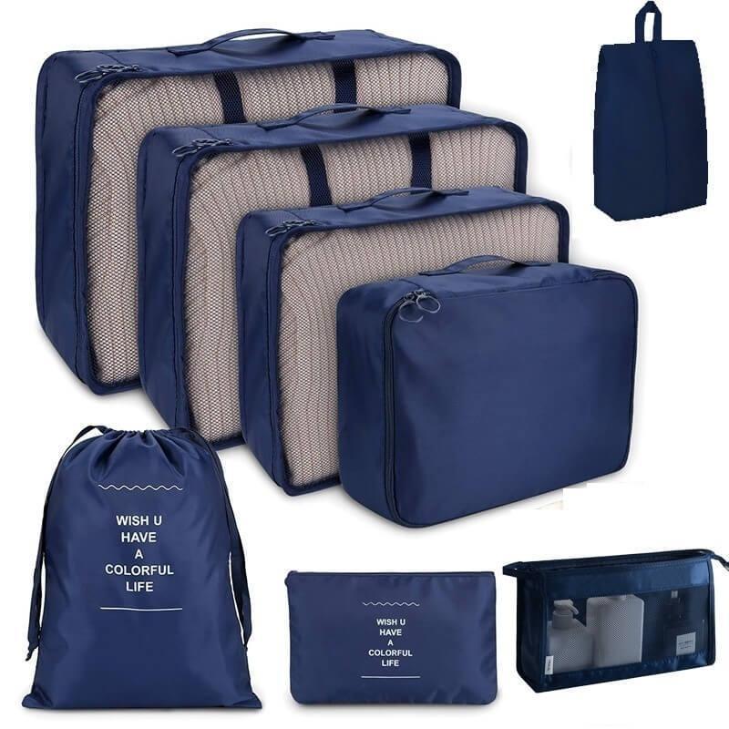 KIT 8 Bolsas Organizadoras á Prova D'água Para Viagem - Amerloja