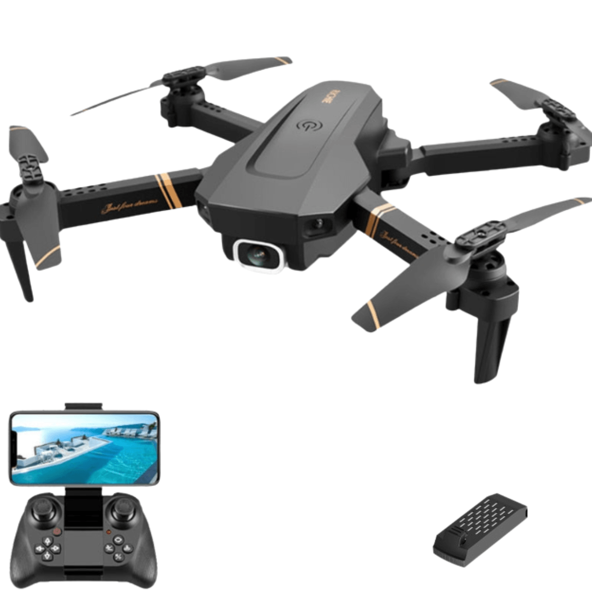 Drone Profissional Quadcopter Com Wifi e Controle Remoto - Amerloja