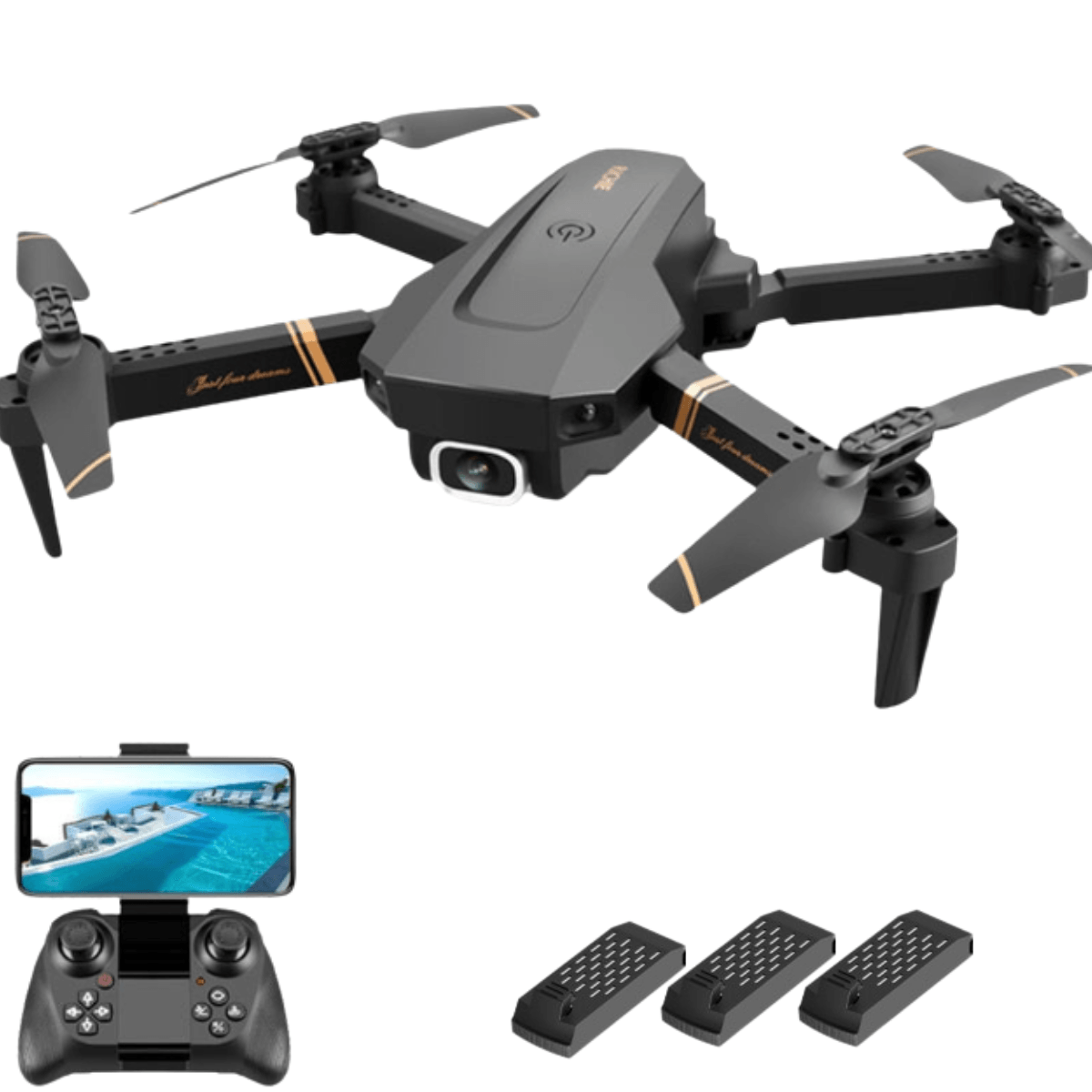 Drone Profissional Quadcopter Com Wifi e Controle Remoto - Amerloja