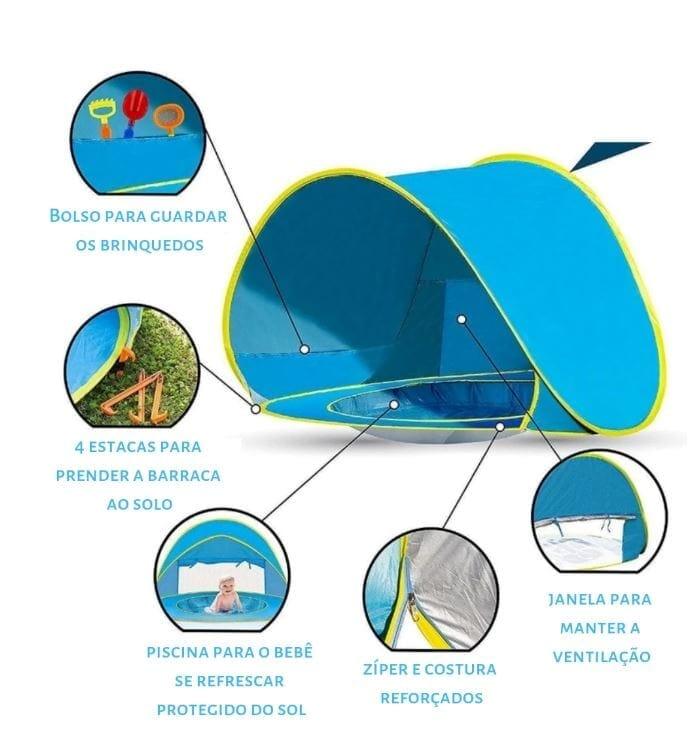 Barraca Bebê com Proteção UV - Tenda Kids - Amerloja