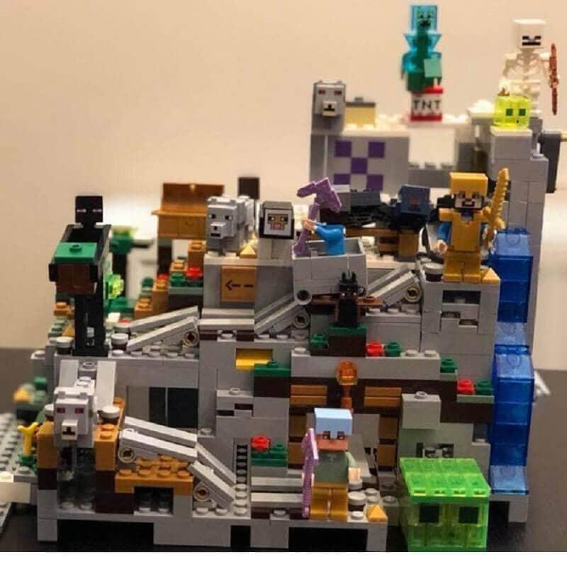 Bloco de Montar Minecraft - Modelo Caverna da Montanha - Amerloja